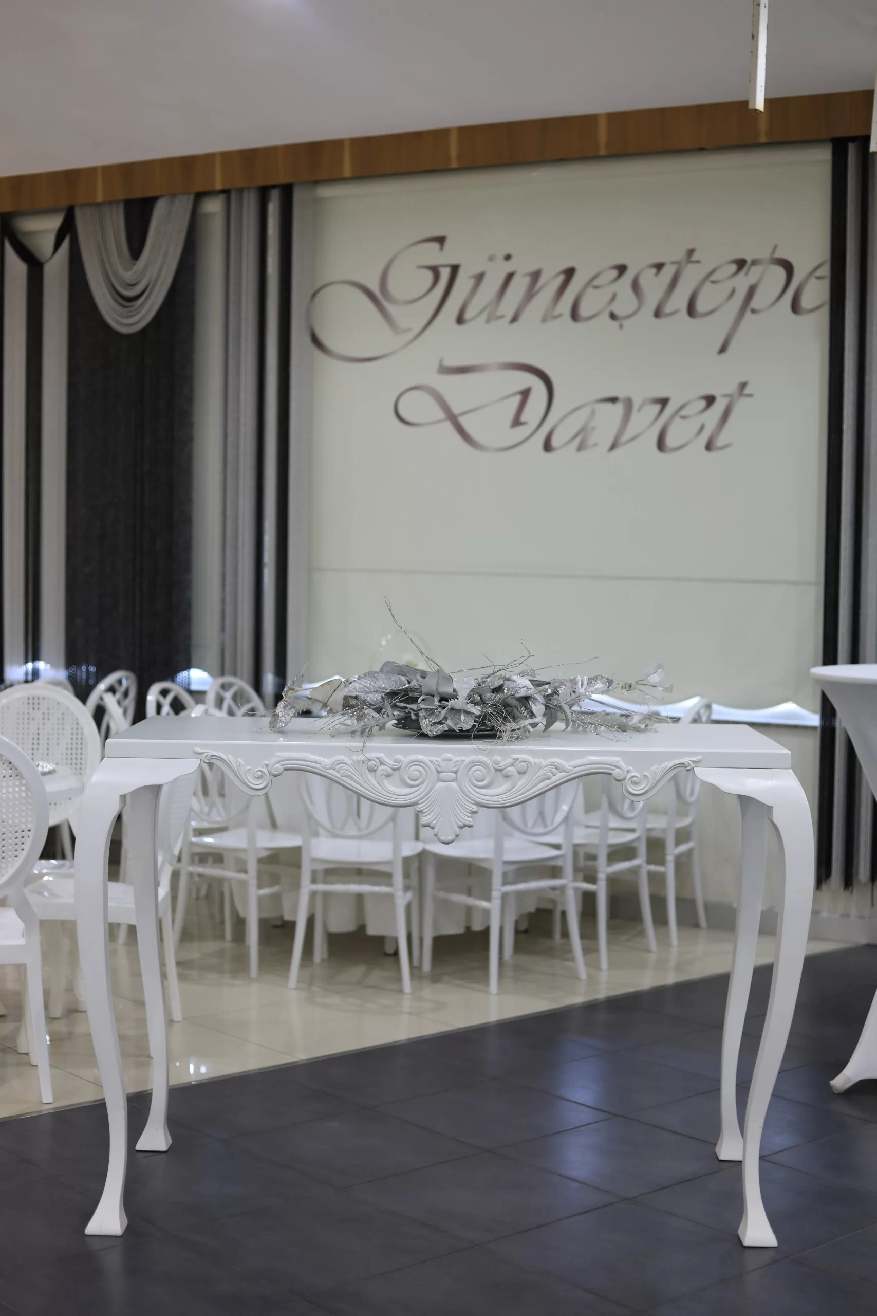 Güneştepe Davet Salon Teras düğün salonu iç mekan görünümü — Bursa Osmangazi